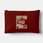 Rustisch Initiaal E Burgundy Etui (Voorkant)