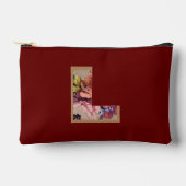 Rustisch Initiaal L Burgundy Etui (Voorkant)