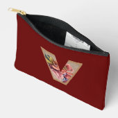 Rustisch Initiaal V Bourgogne Etui (Open)