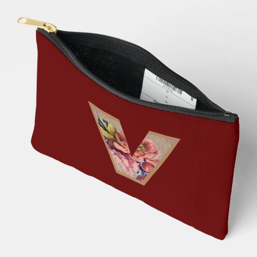 Rustisch Initiaal V Bourgogne Etui (Open)