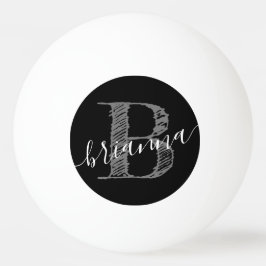 Rustisch Initiaal van het Monogram van het Manuscr Pingpongbal