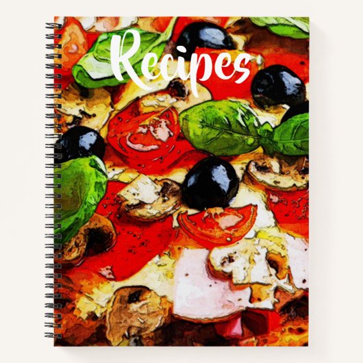 Rustisch Italiaans Pizza Recipe Book Notitieboek (Voorkant)