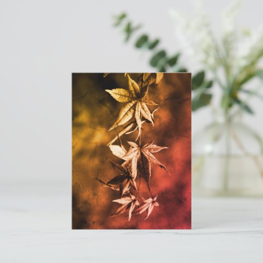 Rustisch Japans Maple Foliage-portret Briefkaart (Staand voorkant)