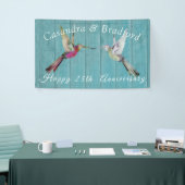 Rustisch Jubileum Hummingbird Blauwgroen Blue Wood Spandoek (Beurs)
