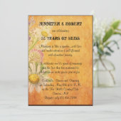 Rustisch Jubileum op landelijk gekleurde houtdagen Kaart (Staand voorkant)