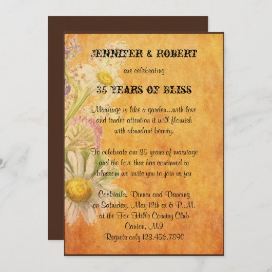 Rustisch Jubileum op landelijk gekleurde houtdagen Kaart (Voorkant / Achterkant)