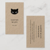 Rustisch kattengespecialiseerd visitekaartje voor  (Voorkant / Achterkant)