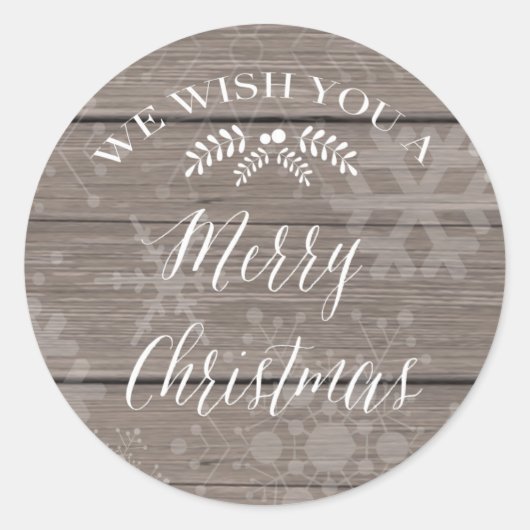 Rustisch Kerst sticker (Voorkant)