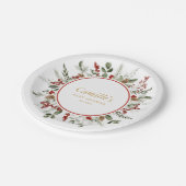 Rustisch kerstBaby shower Papieren Bordje (Gekanteld)