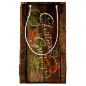 Rustisch kerstfeest klein cadeauzakje (Voorkant)