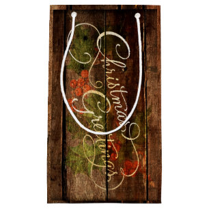 Rustisch kerstfeest klein cadeauzakje