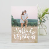 Rustisch kerstfeest met volledige foto's feestdagenkaart (Staand voorkant)