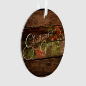 Rustisch kerstfeest ornament (voorkant)