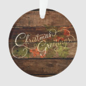 Rustisch kerstfeest ornament (voorkant)