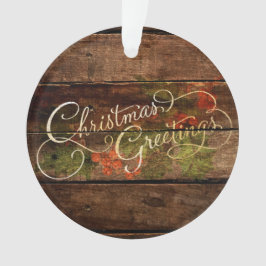 Rustisch kerstfeest ornament