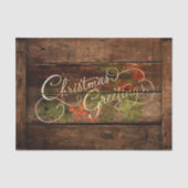 Rustisch kerstfeest tissuepapier (Voorkant)