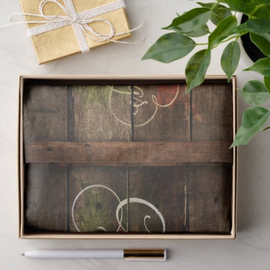 Rustisch kerstfeest tissuepapier (Geschenk)