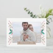 Rustisch kerstfoto-Wenskaart - afdrukken Feestdagenkaart (Staand voorkant)