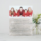 Rustisch kerstfotopapier met hout (Staand voorkant)