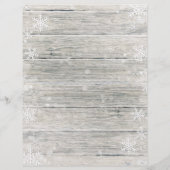 Rustisch kerstfotopapier met hout (Achterkant)