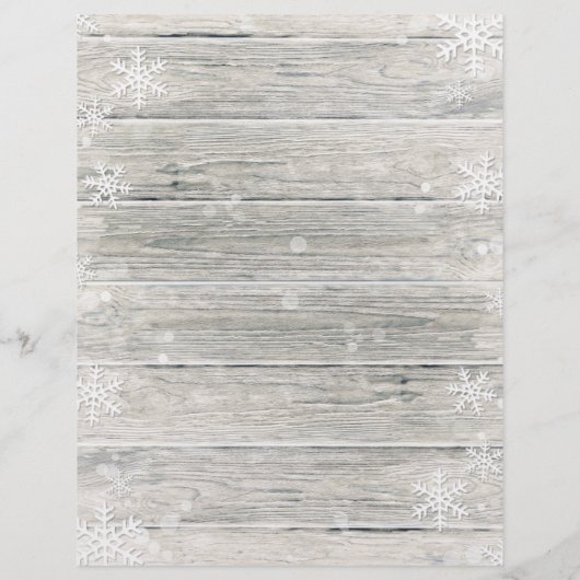 Rustisch kerstfotopapier met hout (Achterkant)