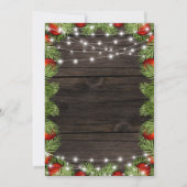 Rustisch kersthuwelijk kaart (Achterkant)