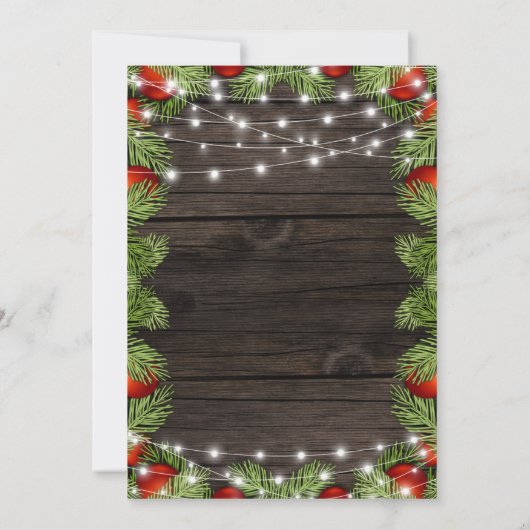 Rustisch kersthuwelijk kaart