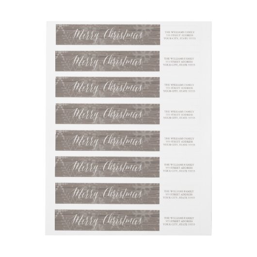 Rustisch kerstnamelabel (Vel)