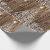 Rustisch kerstpapier voor rotshout cadeaupapier (Hoek)