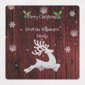 Rustisch kerstreïndeerlabel labels (Design 2)