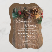 Rustisch kerstrepetitie in het land kaart (Voorkant / Achterkant)