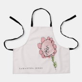 Rustisch Kind Tekenen blush roze Waterverf ventila Schort (Voorkant)