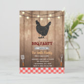 Rustisch kippenthema kaart (Staand voorkant)