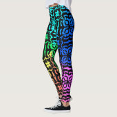 Rustisch kleurig Funky-patroon Leggings (Links)