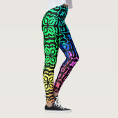 Rustisch kleurig Funky-patroon Leggings (Rechts)