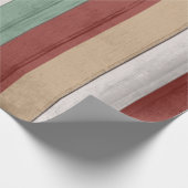 Rustisch  kleurrijk hout cadeaupapier (Hoek)