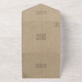 Rustisch koninklijk koninklijk koninkrijk Kraft Mo All In One Uitnodiging (Buitenkant)