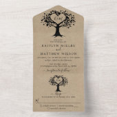 Rustisch koninklijk koninklijk koninkrijk Kraft Mo All In One Uitnodiging (Binnen)