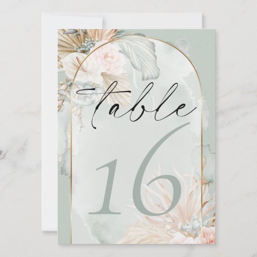 Rustisch koraal Roos Floral Waterverf Kaart (Achterkant)