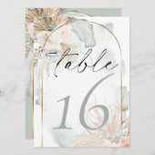 Rustisch koraal Roos Floral Waterverf Kaart (Voorkant / Achterkant)