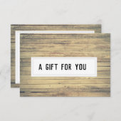 Rustisch Kraft Beach Wash Custom Gift Certificate (Voorkant / Achterkant)