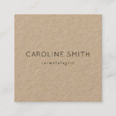 Rustisch Kraft-papier voor een feminieplein Vierkante Visitekaartje (Voorkant)