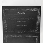 Rustisch krijtbordscript in één bruiloft drieluik uitnodiging (Binnenzijde eerst)