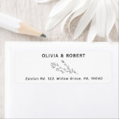 Rustisch label voor Botanical Wedding Return (Insitu)