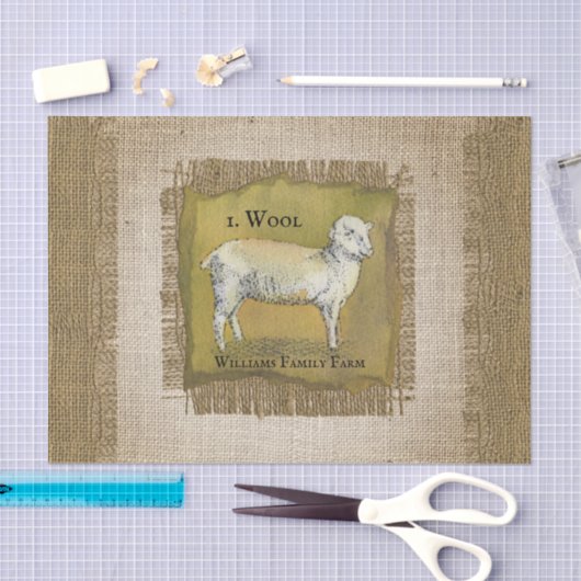 Rustisch lampblaaspatroon tissuepapier (Craft)