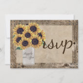 Rustisch land Barn Wedding Sunflower Mason Jar (Voorkant)