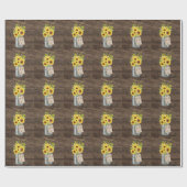 Rustisch land Barn Wedding Sunflower Mason Jar Cadeaupapier (Vlak)