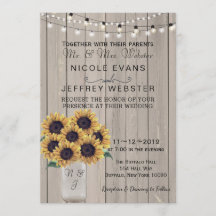 Rustisch land Barn Wedding Sunflower Mason Jar