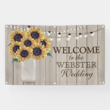 Rustisch land Barn Wedding Sunflower Mason Jar
