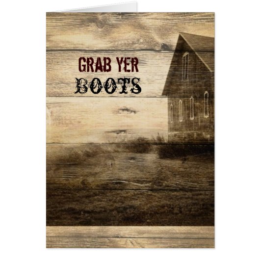 Rustisch land Barn Wood Barn Wedding (Voorkant)